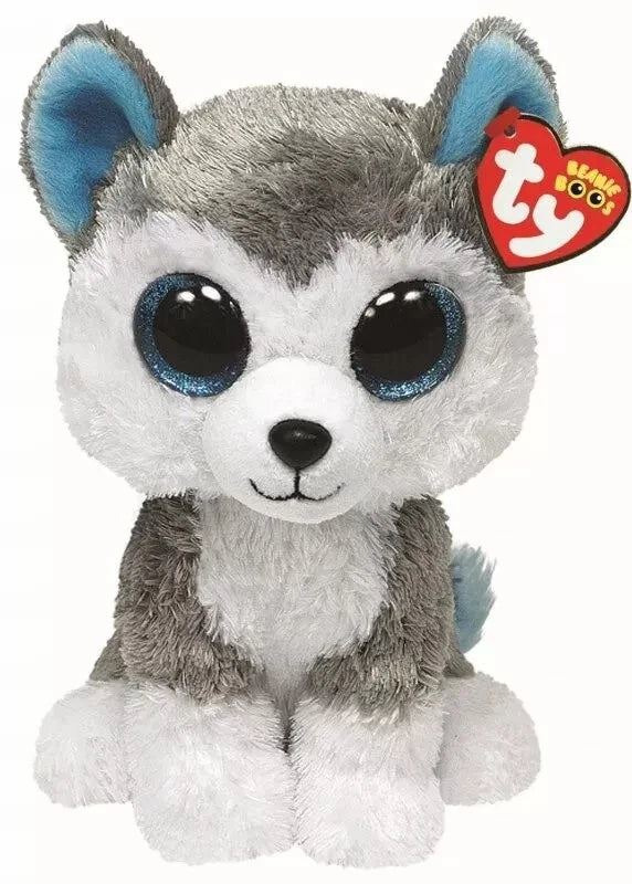 Ty Cuddle Plüschtier SLUSH Husky - Der superweiche Kuschel-Freund - Glitzeraugen