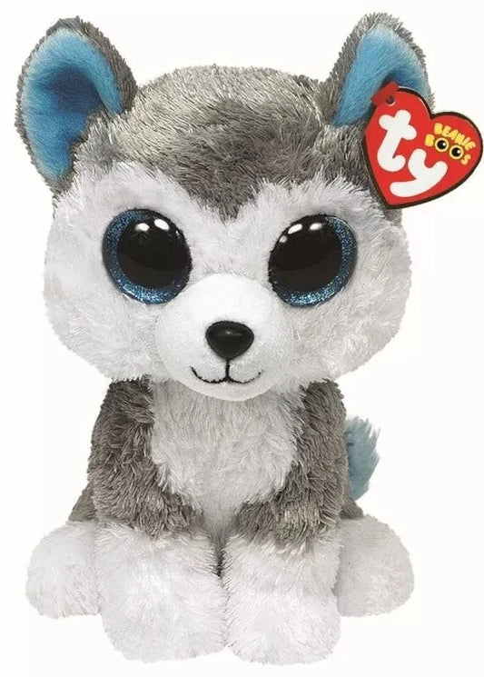 Ty Cuddle Plüschtier SLUSH Husky - Der superweiche Kuschel-Freund - Glitzeraugen