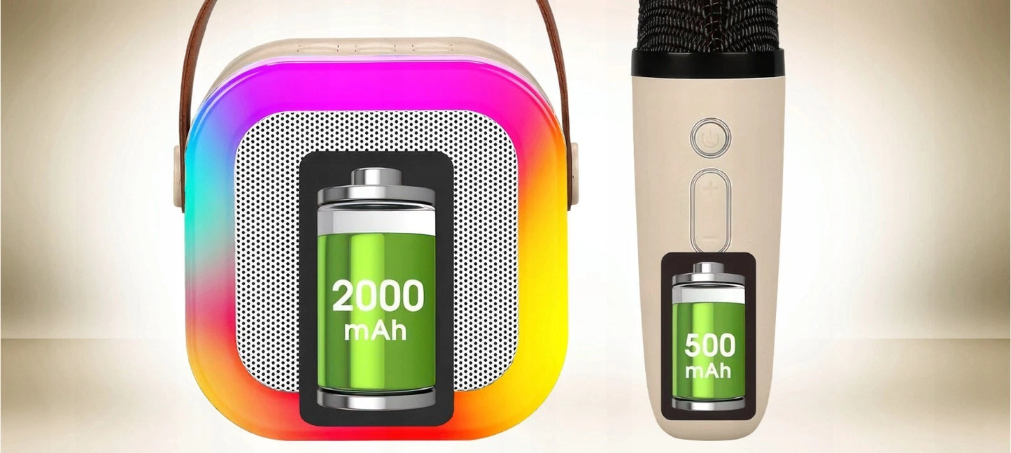 B-Ware KAROOKE-SET 2 MIKROFONE + KABELLOSER BLUETOOTH-LAUTSPRECHER