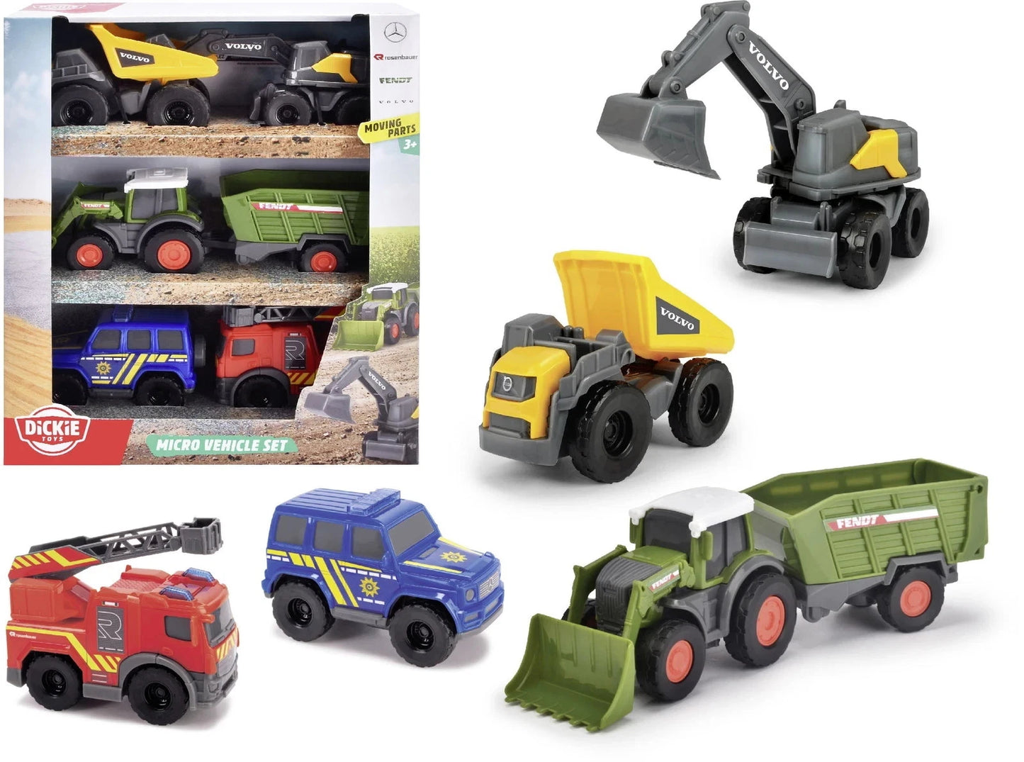 Dickie Micro City Team Bagger, LKW, Traktor, Polizei, Feuerwehr 203742016