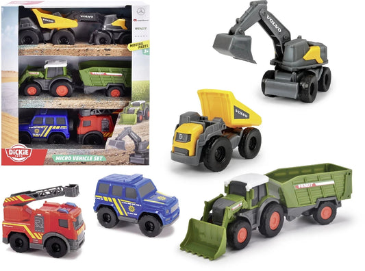 Dickie Micro City Team Bagger, LKW, Traktor, Polizei, Feuerwehr 203742016