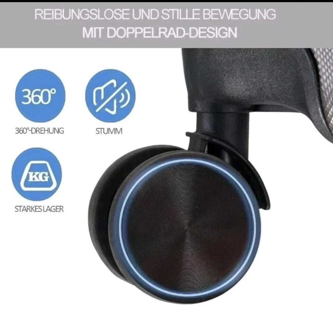 DMS RK-6700CB 7-teiliges Hartschalen-Kofferset Kobaltblau Reisekoffer Trolley