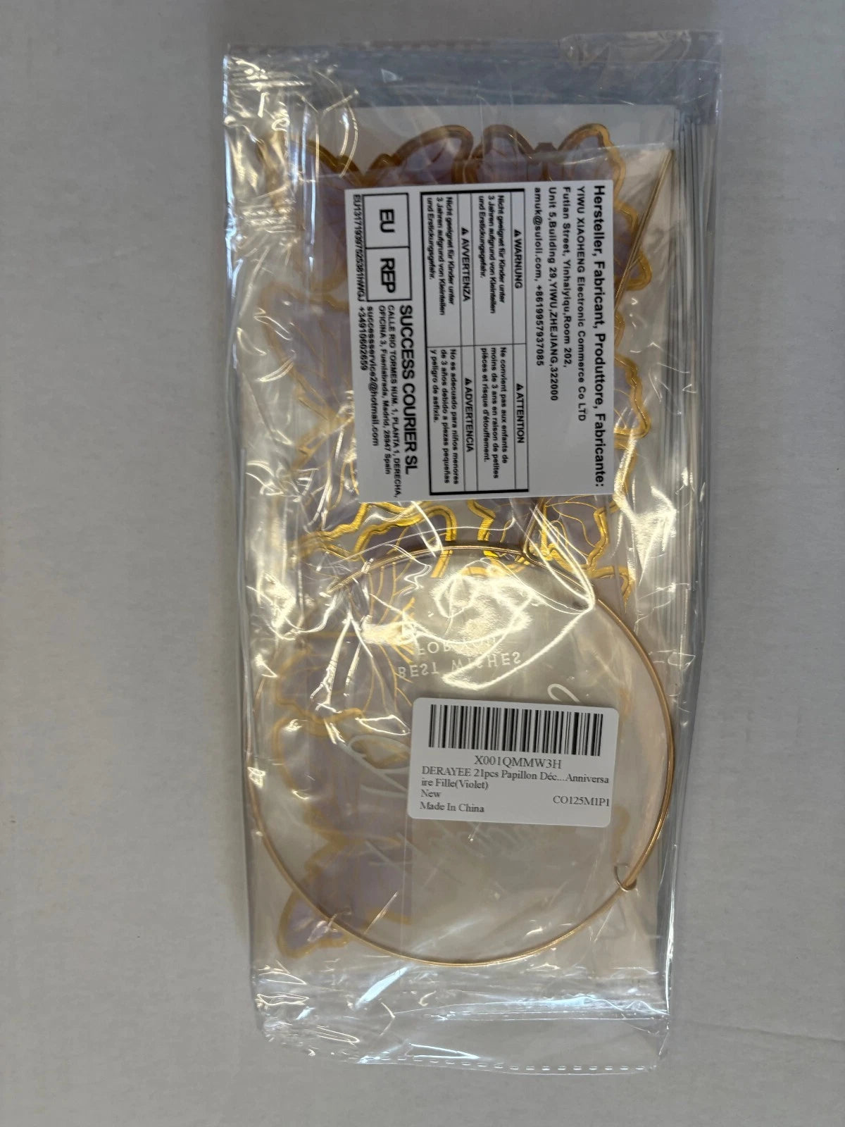 25 Pack je 21 Stück Schmetterlinge Tortendeko, Kuchen Topper Happy Birthday Sonderposten