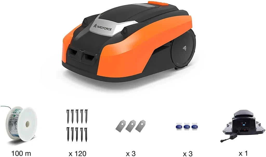 Yard Force Mähroboter X50i bis 500 qm - selbstfahrender Roboter mit WLAN - App
