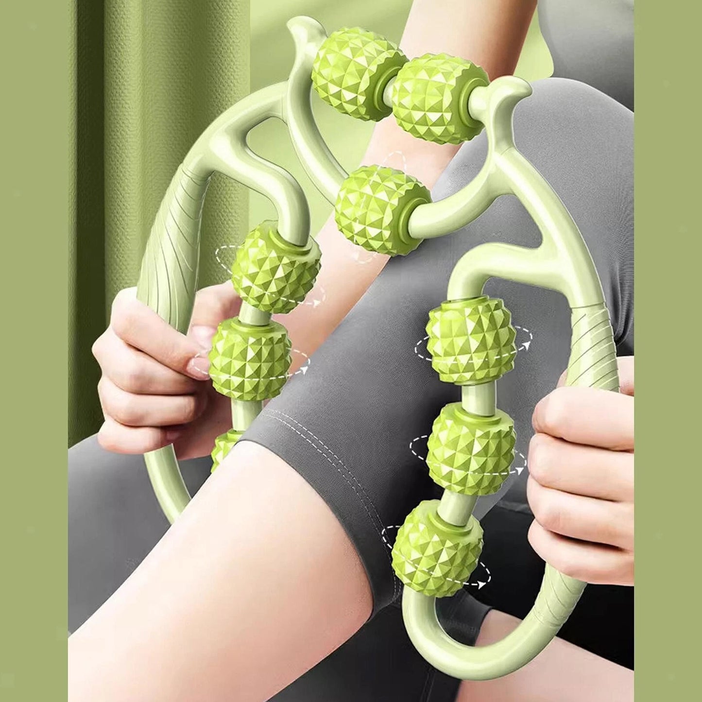 Arm-Bein-Massagegerät, 9 Räder, Muskelrolle, vielseitig, verstellbare Breite