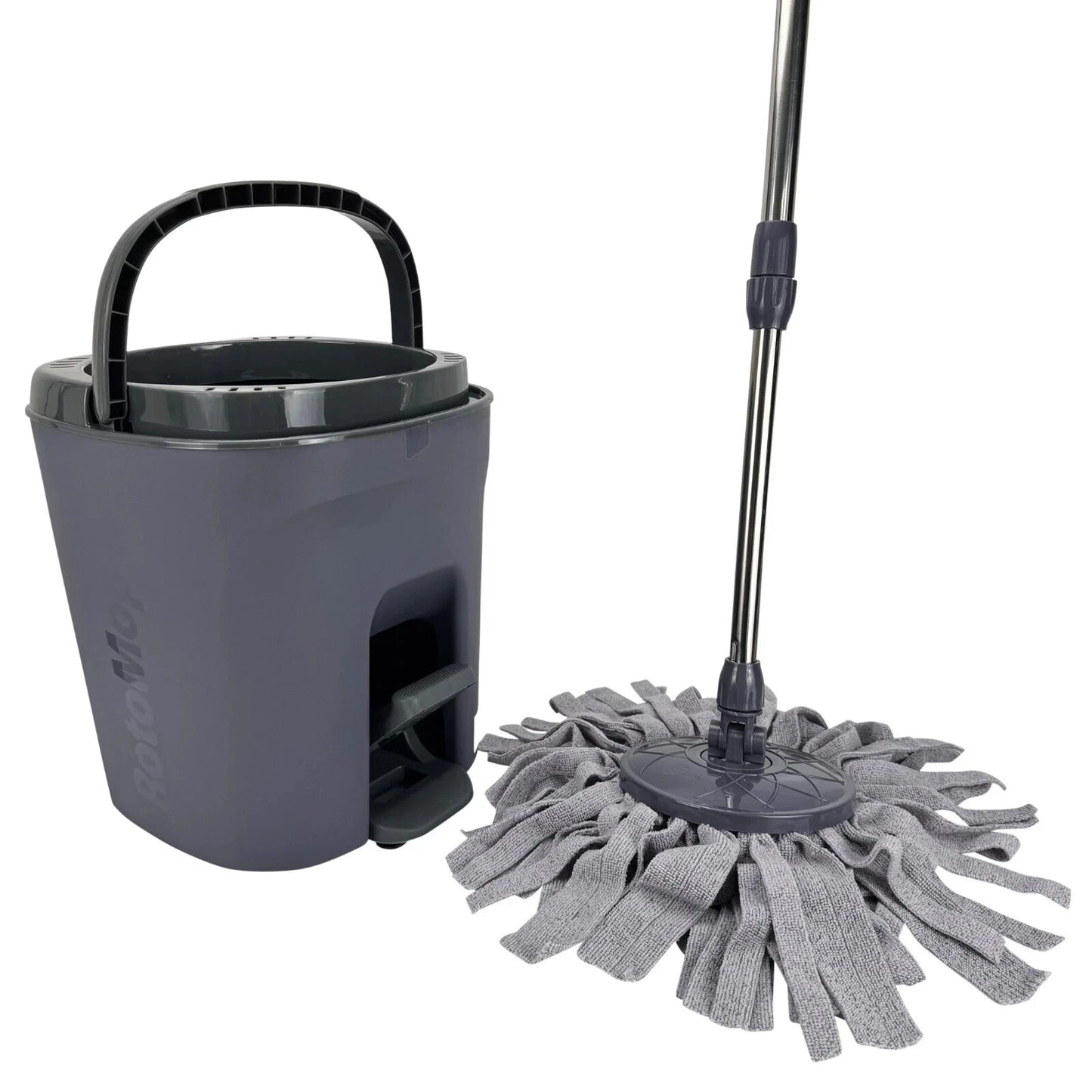 HSE Clevaful Roto Mop Wischmopp Set Eimer & Teleskopstiel Bodenwischer