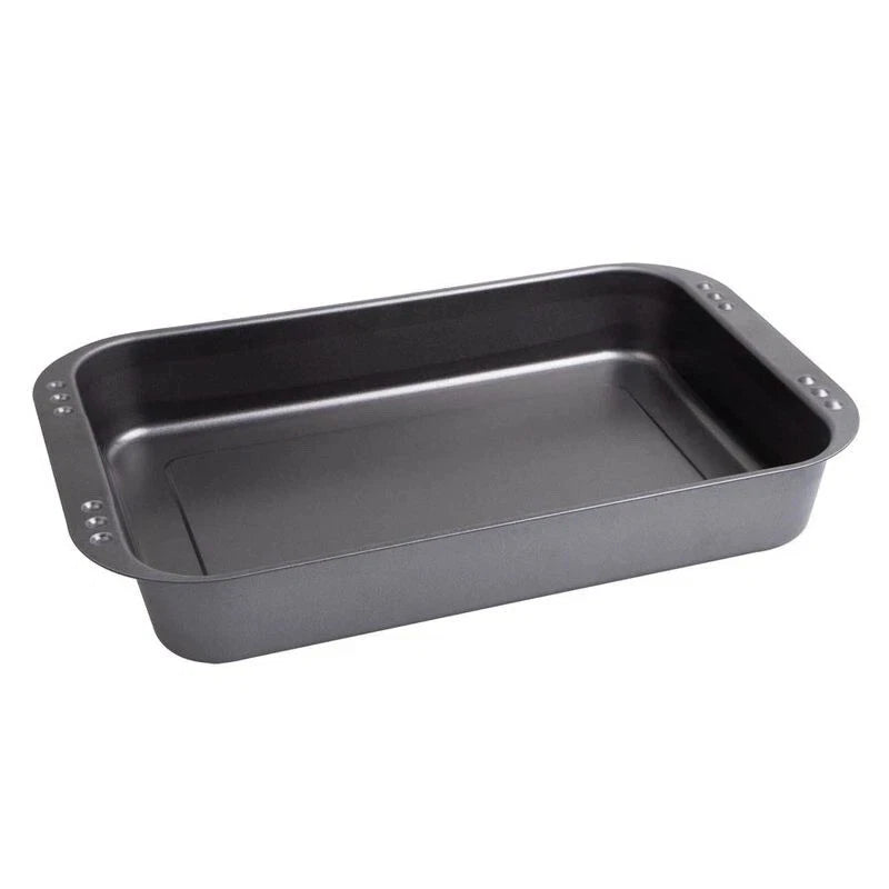 Brat & Auflaufform anthrazit mit Griffmulde und Arretierungspunkten 28,5x23x4 cm