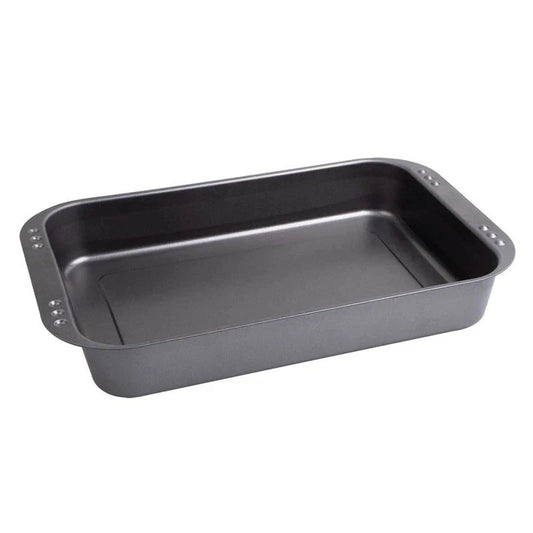 Brat & Auflaufform anthrazit mit Griffmulde und Arretierungspunkten 28,5x23x4 cm