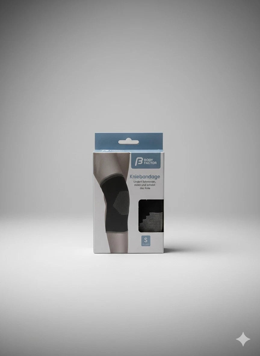 BODY FACTOR Kniebandage - Knie-Stütze - Stütze - Bandage - Größe S, M, L, XL