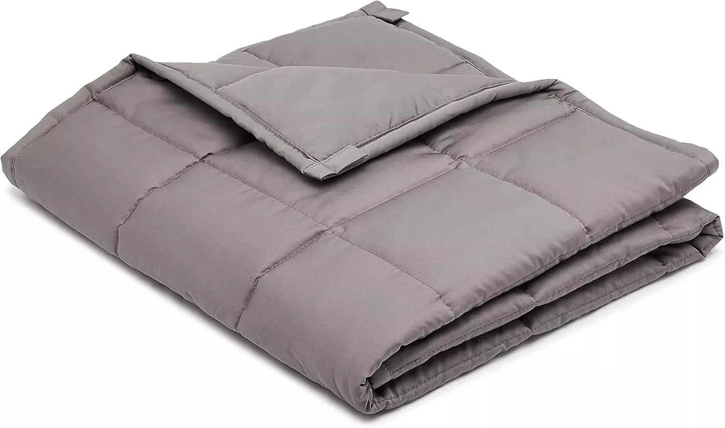 Amazon Basics Kinder-Gewichtsdecke aus Baumwolle und wendbarer Mikromink-Bezug