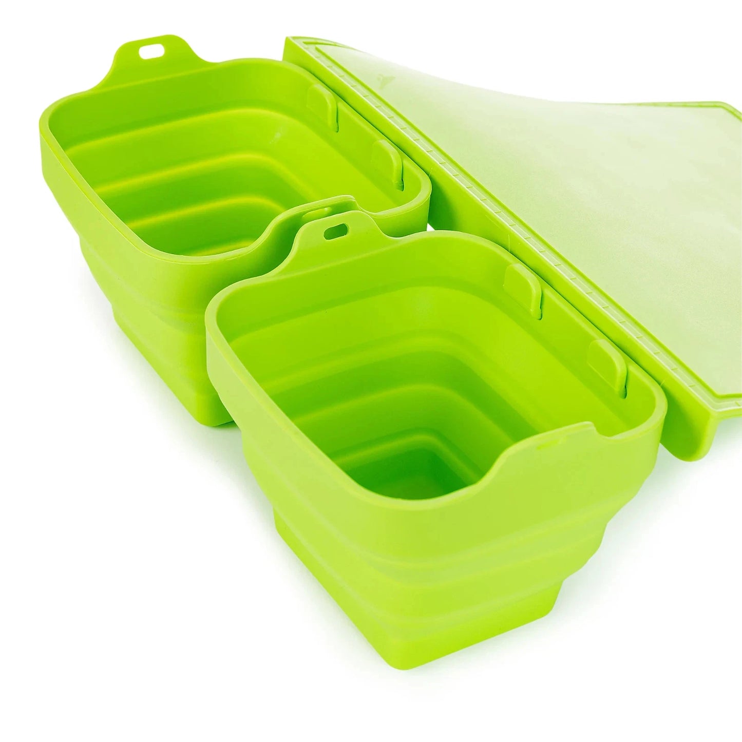 COOK´S ESSENTIALS 2er-Set Schüsseln & Schneidebrett faltbar rollbar Silikon