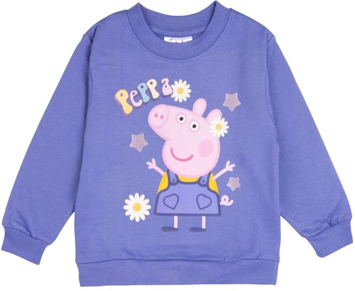 Peppa Pig Mädchen Sweatshirt mit Glitzer-Print - Gr. 86/92