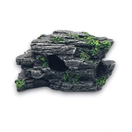 Aquarium Deko Felsen mit Moos Stein Höhle Korallen Karlie 401150 8x16x7 cm