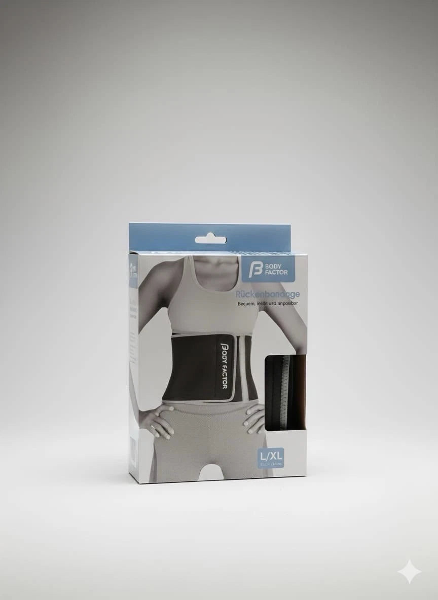BODY FACTOR Rückenbandage, Lendenstütze Stützgurt Größe S/M , L/XL