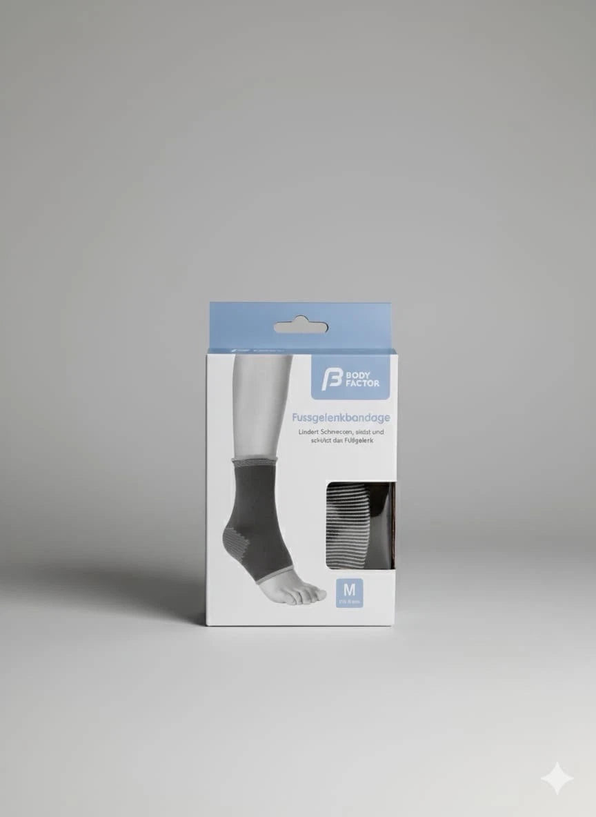 BODY FACTOR Fußgelenkbandage - Sprunggelenk-Stütze - Stütze - Größe S, M, L