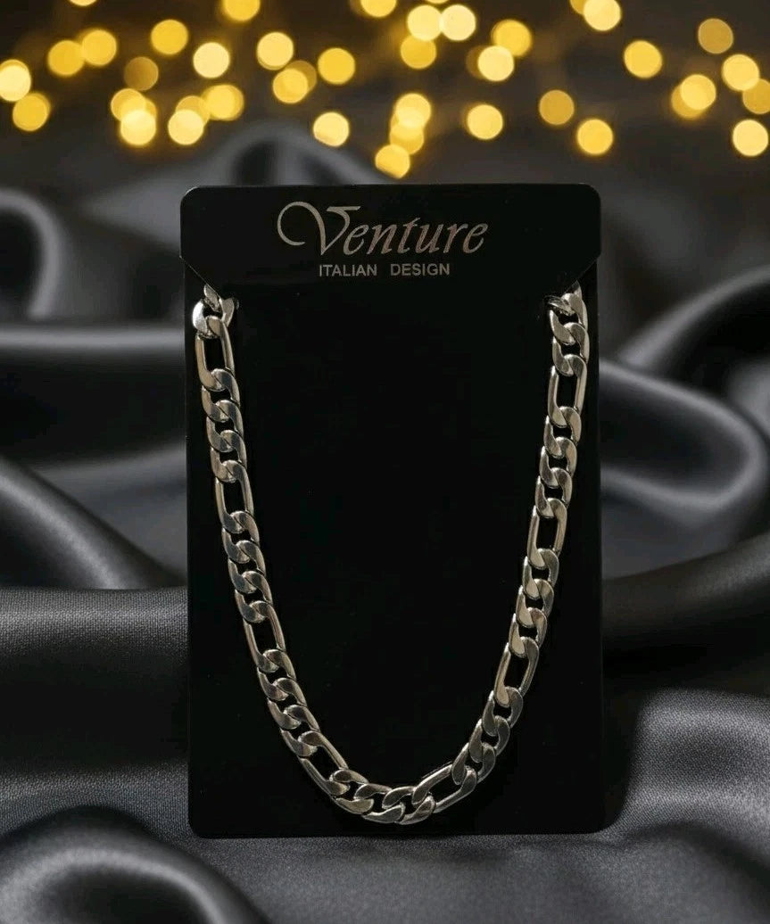 Markante Gliederkette Silberfarben Halskette Herren Damen Modeschmuck s#24