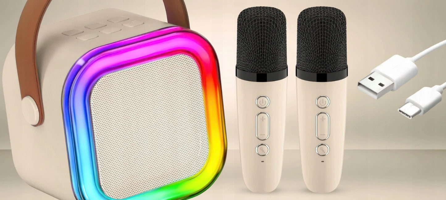 B-Ware KAROOKE-SET 2 MIKROFONE + KABELLOSER BLUETOOTH-LAUTSPRECHER