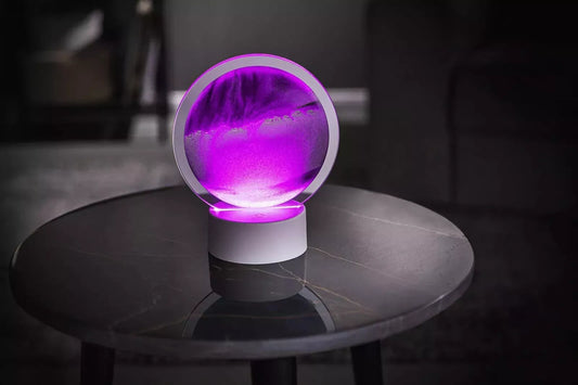 Sandspiel Lampe beleuchtet Deko LED Wohnungsdeko Dekoration in Weiß