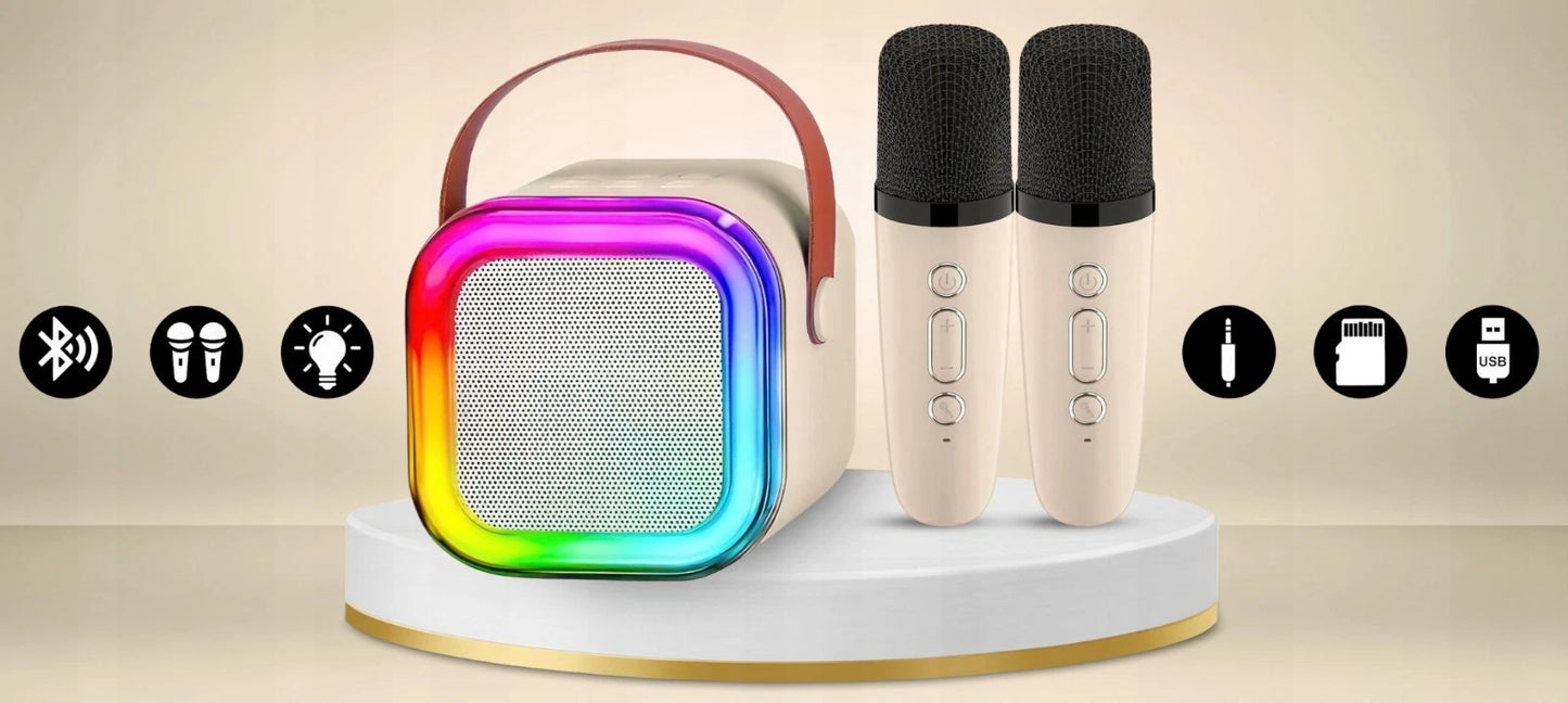 B-Ware KAROOKE-SET 2 MIKROFONE + KABELLOSER BLUETOOTH-LAUTSPRECHER