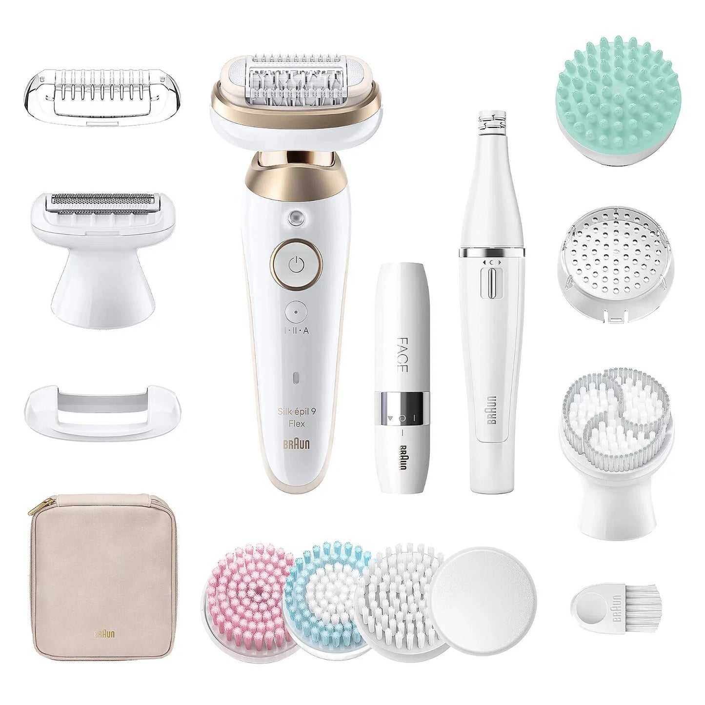 B-Ware BRAUN Silk-épil 9 Flex SkinSpa all in one Epilierer, Rasierer & FaceSpa LUXUS