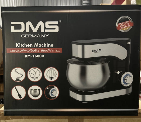 DMS KM-1600B Küchenmaschine, Farbe: Schwarz, 6 Liter, 1600 W, Rühren, Kneten