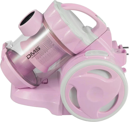 DMS® Staubsauger 800W beutellos | HEPA-Filter, Teleskoprohr, Bodenbürste, Rosa