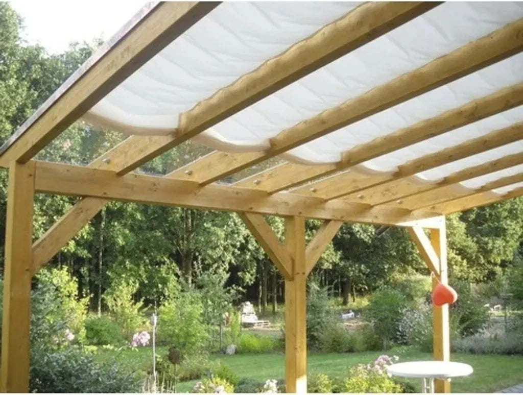 B-Ware Seilspann-Sonnensegel elfenbein 380x88 cm