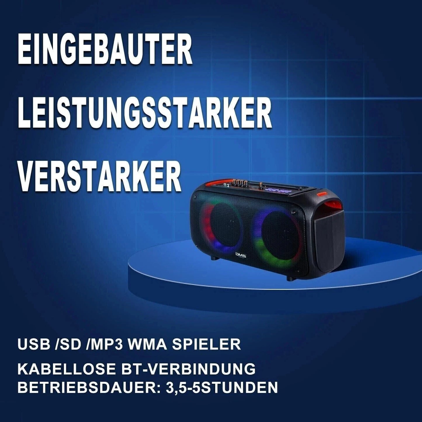 DMS 6605 Bluetooth Party Festival Outdoor Karaoke Box Lautsprecher