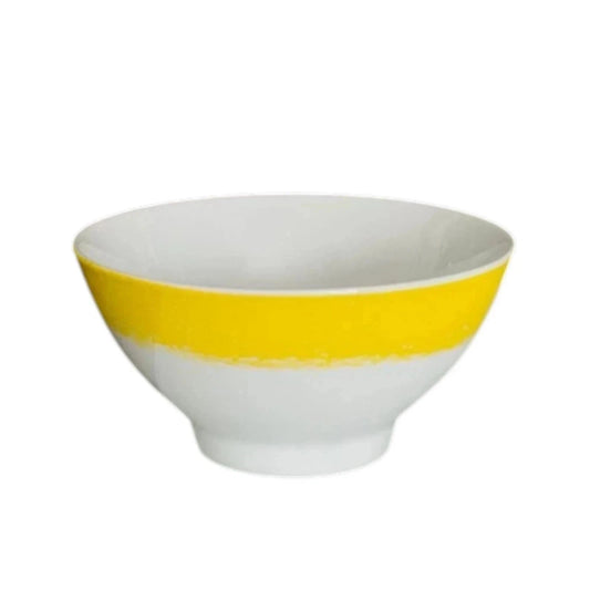 Arte Viva 6er-Set Porzellan Universalschüssel 'Allegra Moda' Design gelb