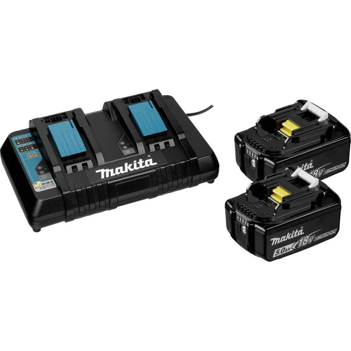 B-Ware Makita DLM463PT2 LXT Akku-Rasenmäher blau/schwarz 2x 18V 60 Liter Fangvolumen UVP:726€