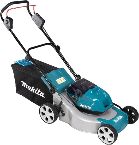 B-Ware Makita DLM463PT2 LXT Akku-Rasenmäher blau/schwarz 2x 18V 60 Liter Fangvolumen UVP:726€